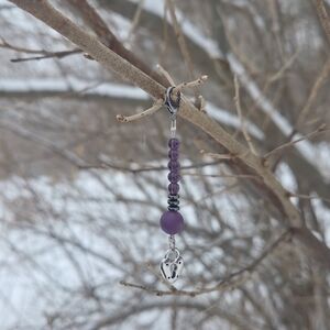 Amathyst And Heart Phonecharm/Keychain